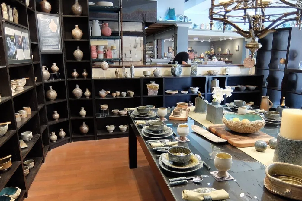 Jon Faulkner Pottery on Table