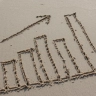 Chart drawn in sand.