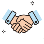 Hilton acquires Diamond Resorts: handshake illustration