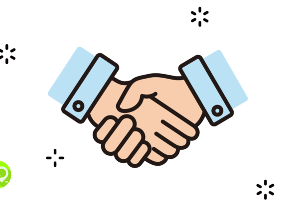 Hilton acquires Diamond Resorts: handshake illustration