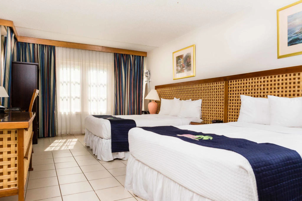 Caribbean Palm Village bedroom with two beds