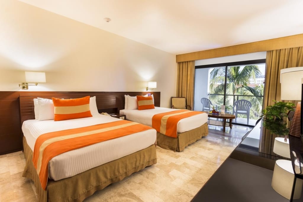 Guest room with a balcony at Meliá Puerto Vallarta