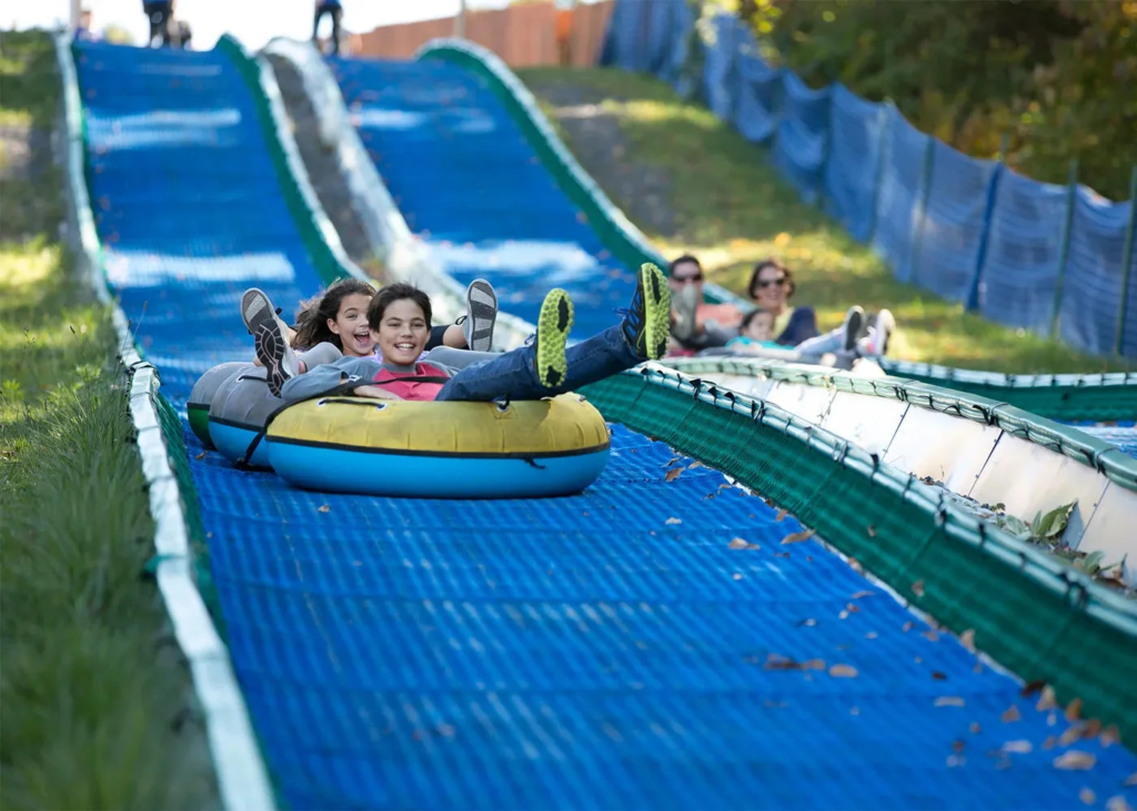Snowless tubing lanes at Pocono Mountain Villas by Exploria Resorts