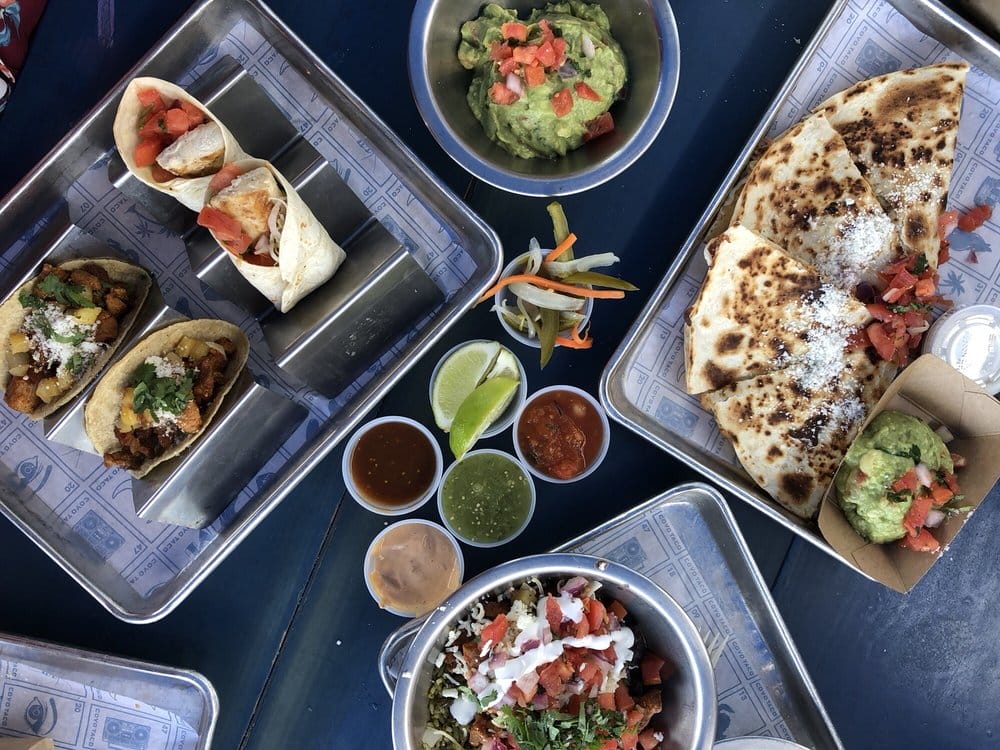 Tacos, guacamole and salsas at Coyo Taco Wynwood