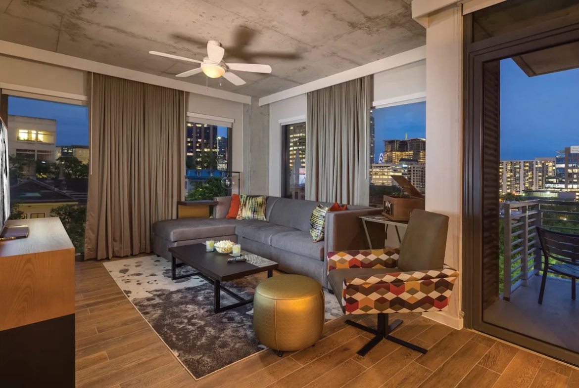 Family Getaways in Texas: WorldMark Austin Living Area