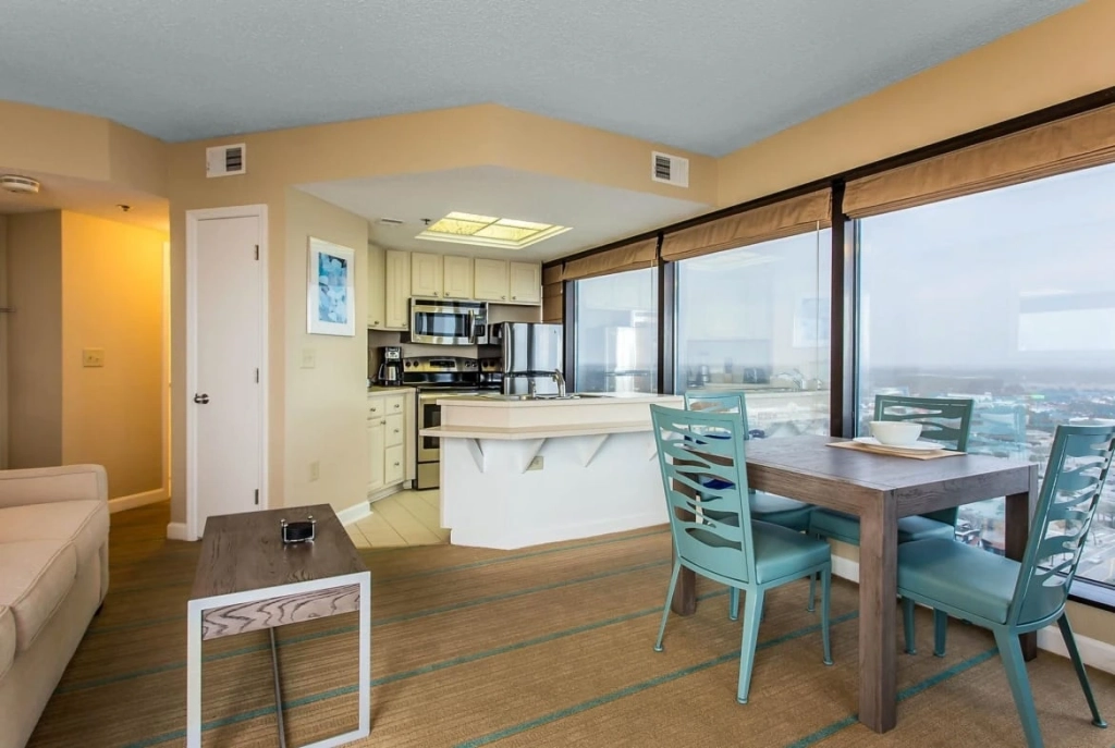 Seaglass Tower Kitchen Dining Room and View