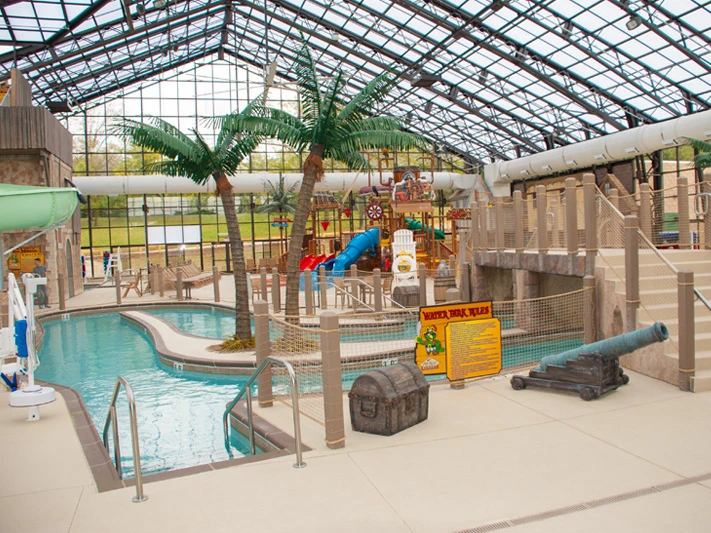 Fox River Resort's indoor water park and lazy river highlight the Pros and Cons of Holiday Inn Vacation Club.