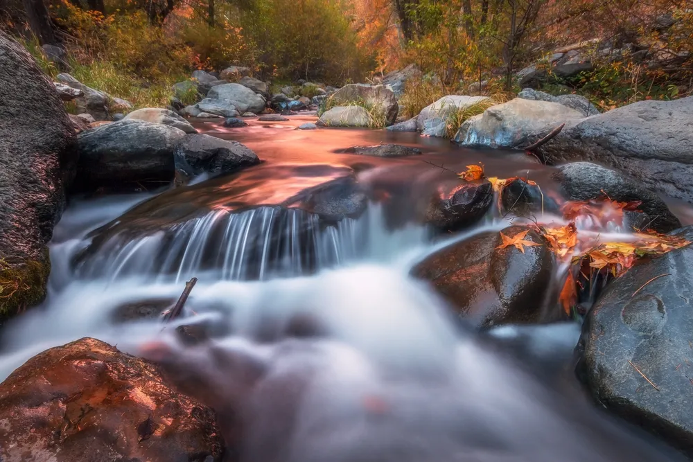 Best Places to Go for Fall: Sedona, AZ Waterfall