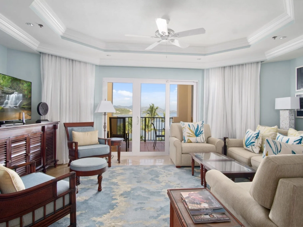 Ritz Carlton Vacation Club Rentals: St. Thomas Living Room