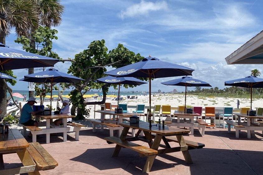 Outdoor Seating at Paradise Grill on the Beach