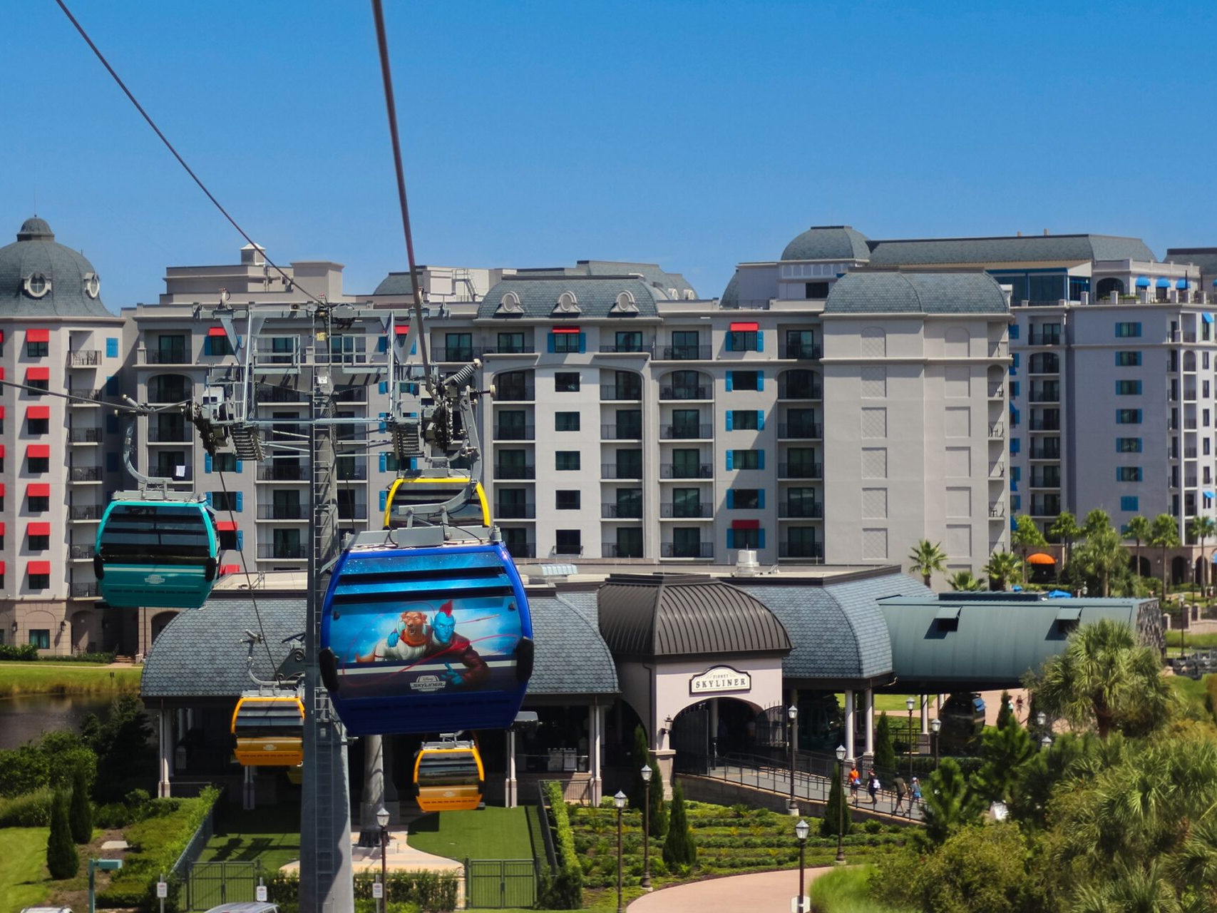 Skyliner gondola at Disney’s Riviera Resort, linking two of the best theme parks in the world