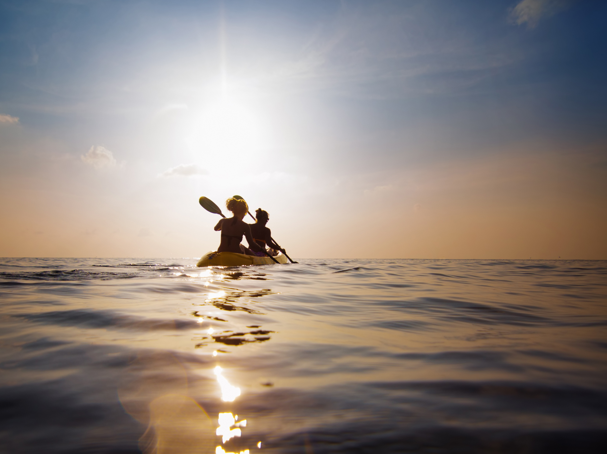 Kayaking on the ocean