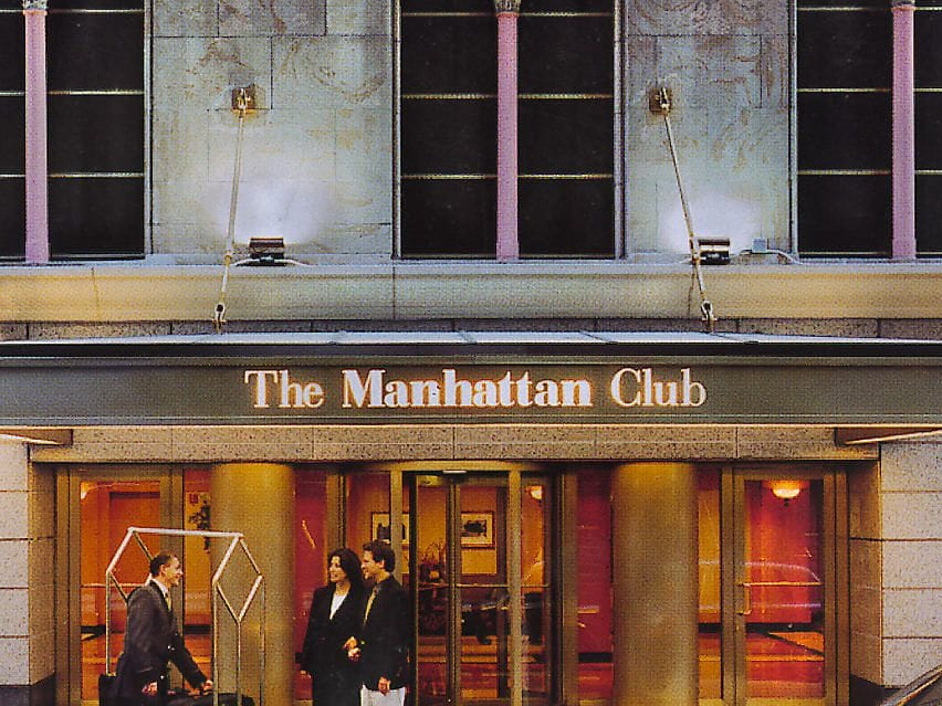 Entrance canopy of The Manhattan Club in Midtown Manhattan