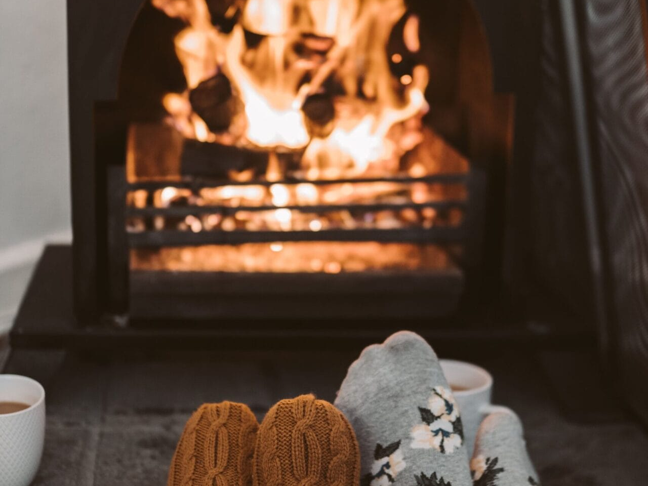winter fire place